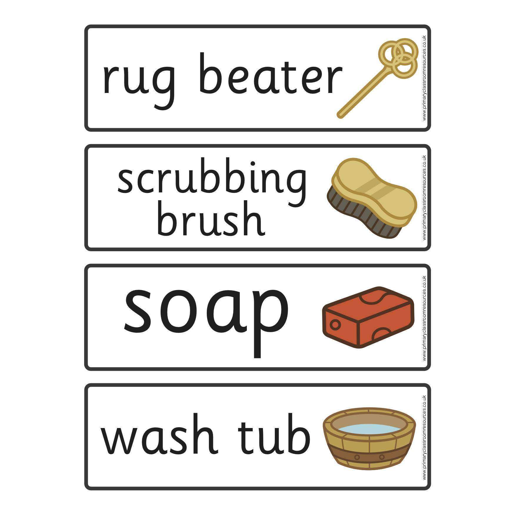 Victorian Laundry Flashcards:Primary Classroom Resources