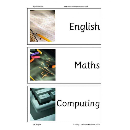Visual Timetable - Extra cards:Primary Classroom Resources