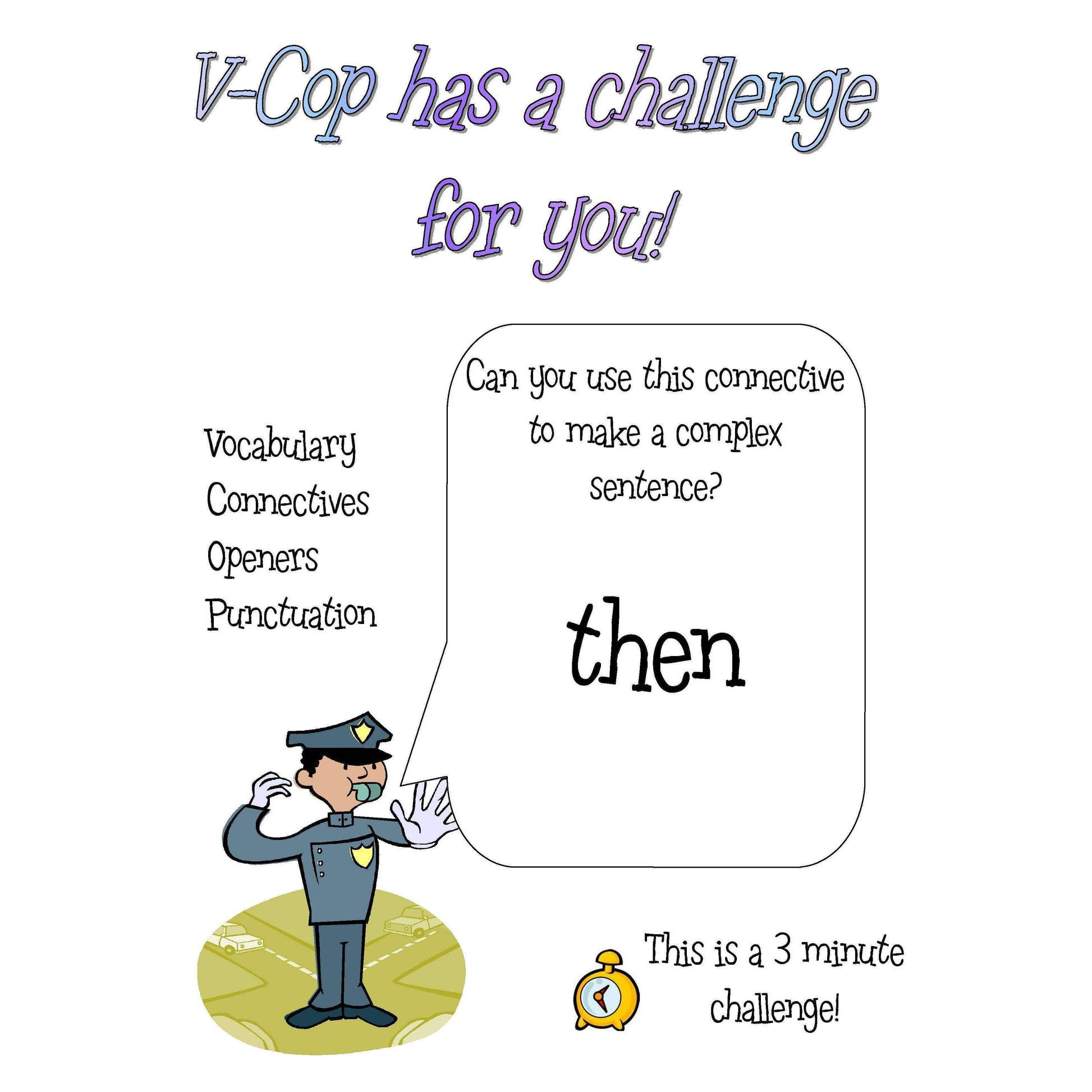 Writing Challenge - Connectives:Primary Classroom Resources