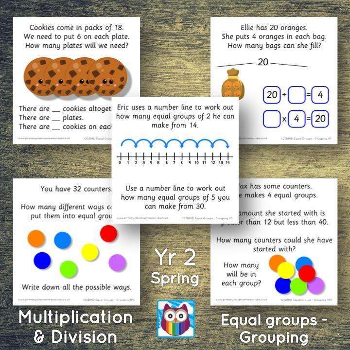 Year 2 - Spring Block 1 - Multiplication & Division BUNDLE - Question & Talk Pack:Primary Classroom Resources