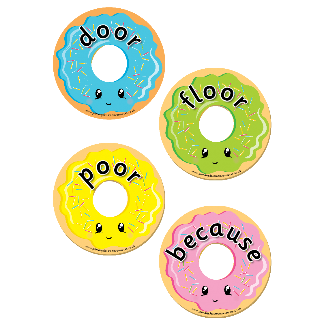 Year 2 Common Exception Words Donuts:Primary Classroom Resources