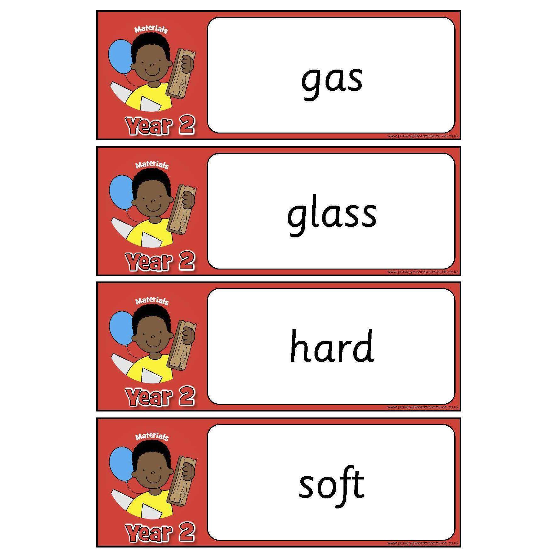 Year 2 Science Vocabulary Pack:Primary Classroom Resources