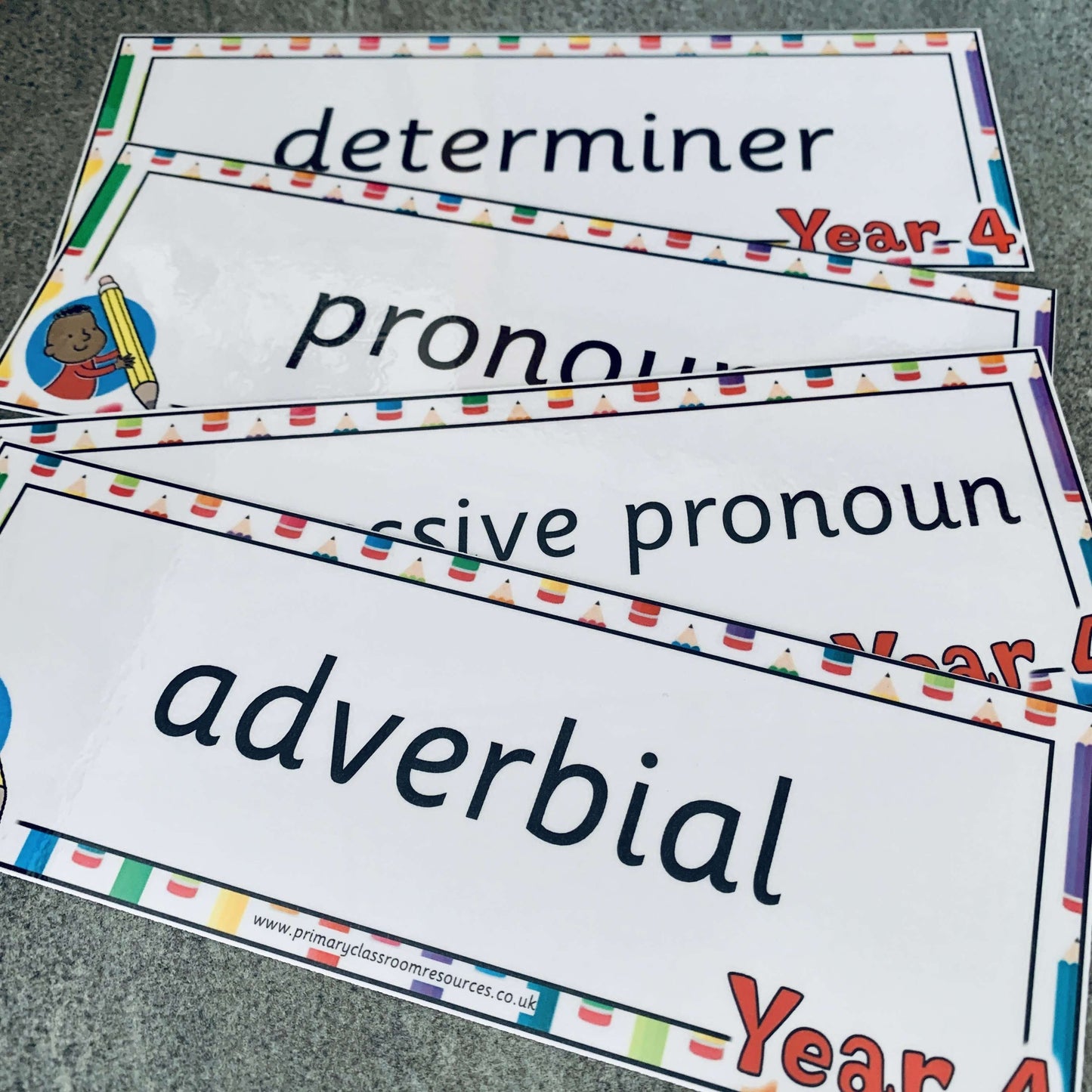 Year 4 English Terminology Cards:Primary Classroom Resources