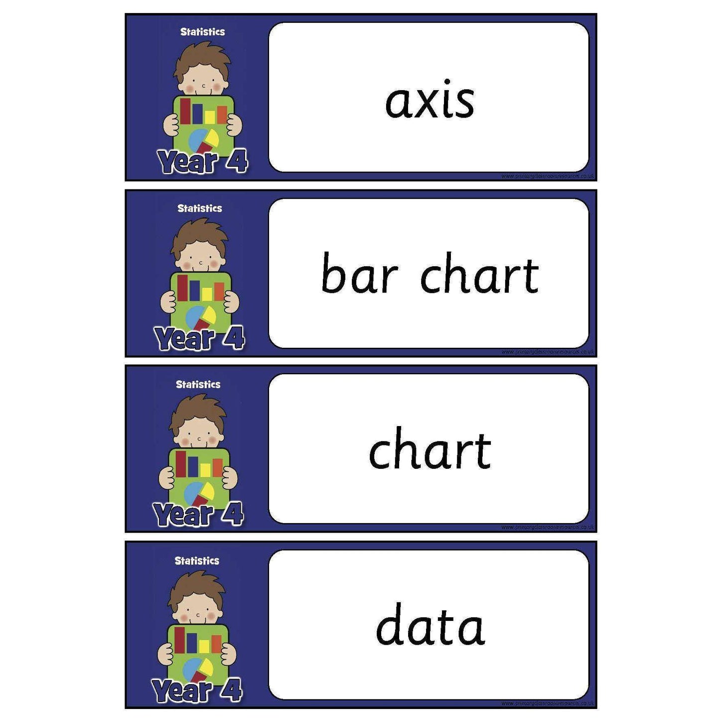 Year 4 Maths Vocabulary - Statistics:Primary Classroom Resources