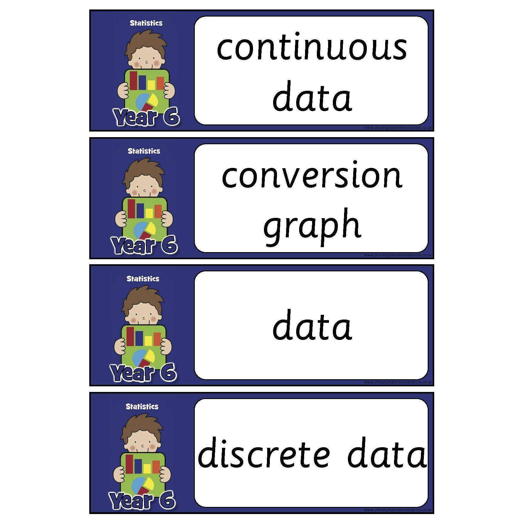 Year 6 Maths Vocabulary - Statistics:Primary Classroom Resources