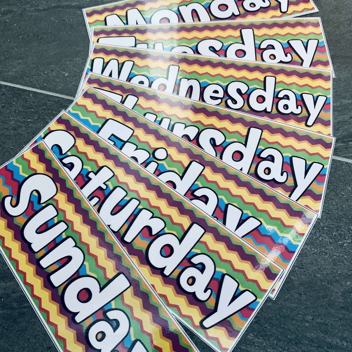 ZigZag Days and Months Headers:Primary Classroom Resources