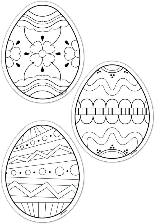Colour-Me Eggs 6" Designer Classroom Cut Outs - Easter
