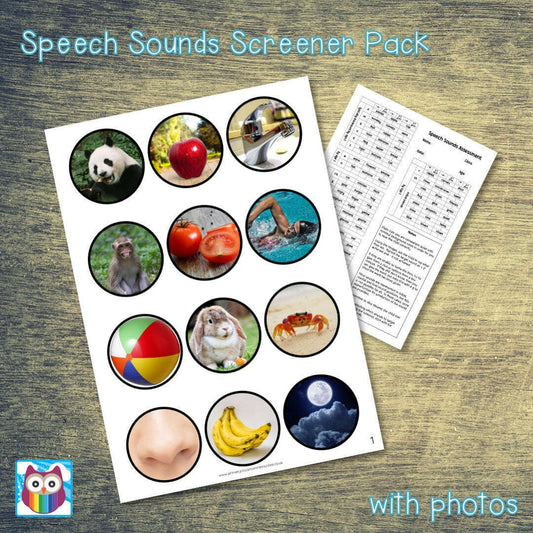 Speech Sounds Screener with Photos:Primary Classroom Resources