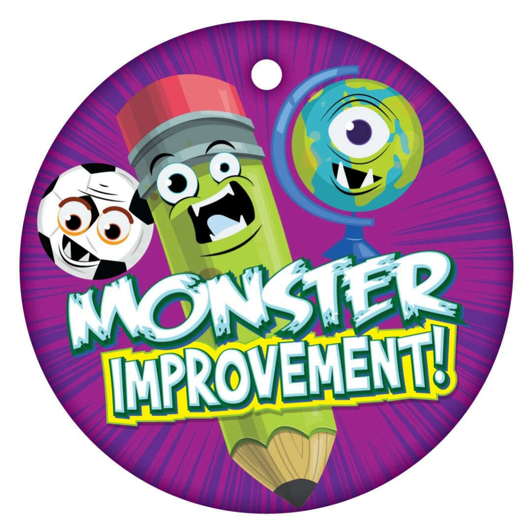 Monster Improvement Brag Tags - Classroom Rewards - Pack of 10:Primary Classroom Resources
