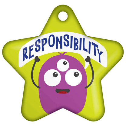 Responsibility Brag Tags - Values Rewards - Pack of 10:Primary Classroom Resources