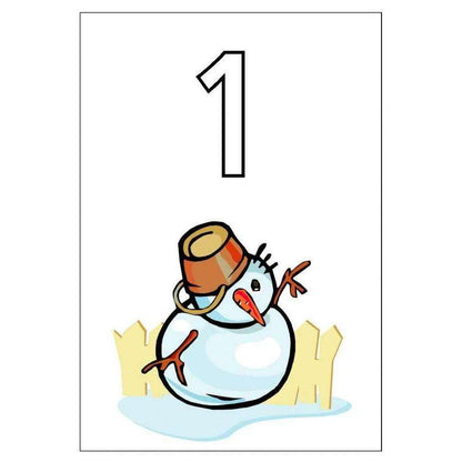 0-10 Snowman Cards:Primary Classroom Resources
