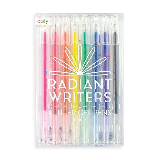 Radiant Writers Glitter Gel Pens - Pack of 8:Primary Classroom Resources