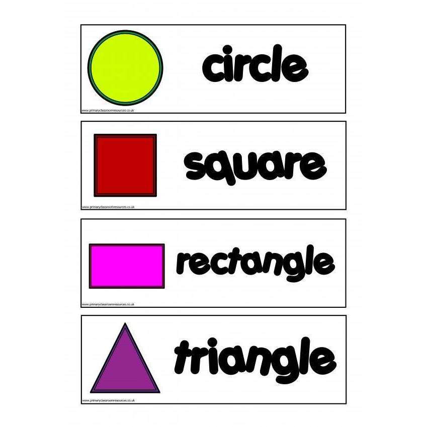 2D Shapes Flashcards:Primary Classroom Resources
