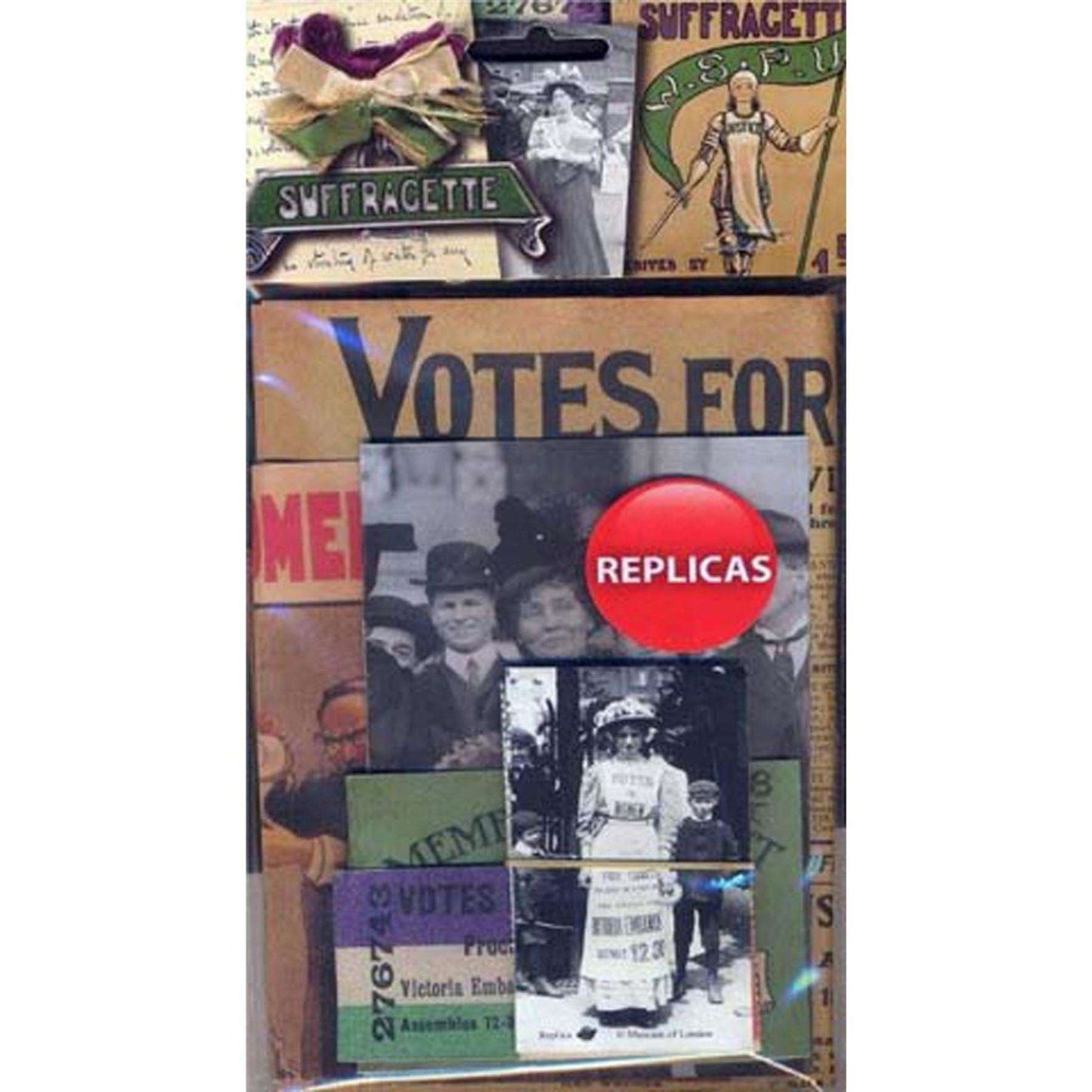 Suffragettes Memorabilia Pack and Pankhursts Poster:Primary Classroom Resources