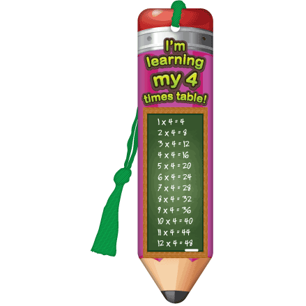 4 Times Table Bookmark - Pack of 10:Primary Classroom Resources