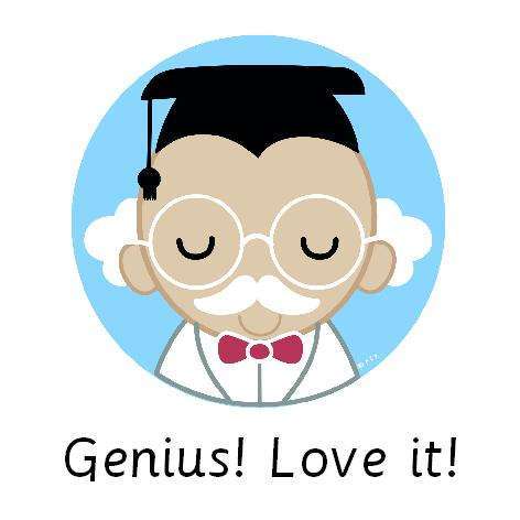 4cm Square Marking Stickers - Genius!:Primary Classroom Resources