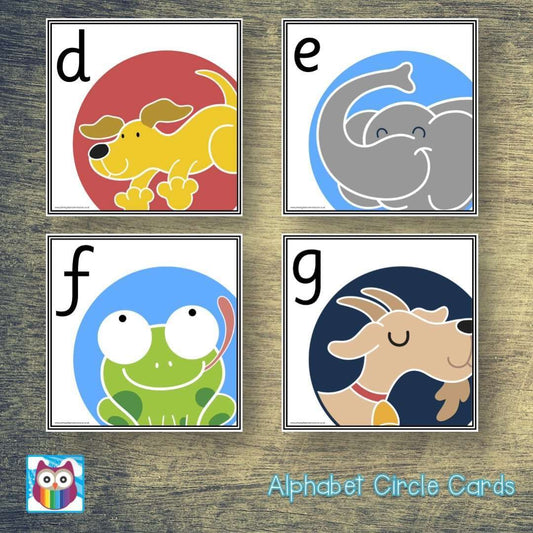 Alphabet Circle Cards:Primary Classroom Resources
