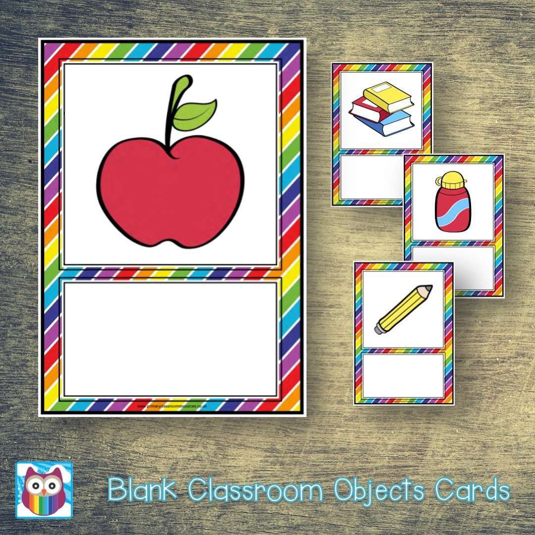 Blank Classroom Objects Cards:Primary Classroom Resources