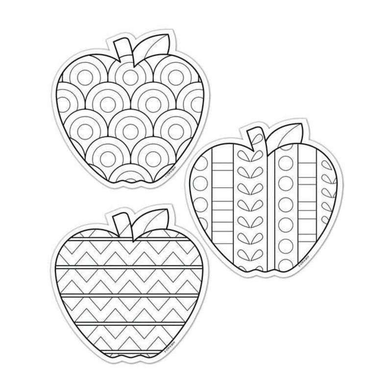 Colour-Me Apples 6" Designer Classroom Cut Outs:Primary Classroom Resources
