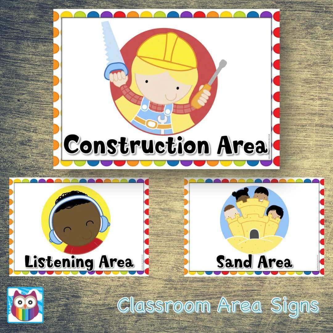 Classroom Area Signs:Primary Classroom Resources