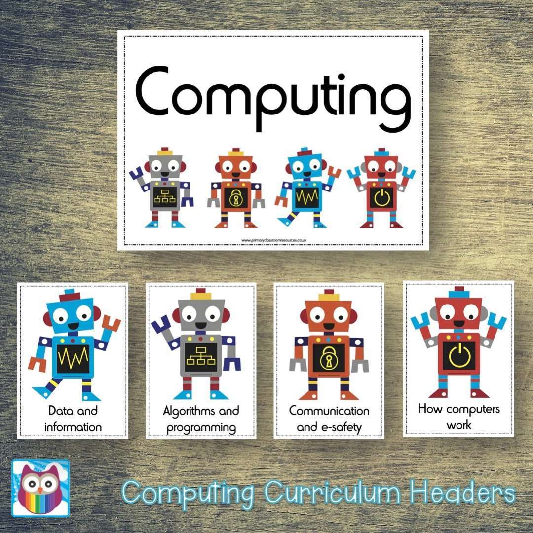 Computing Curriculum Header Posters:Primary Classroom Resources