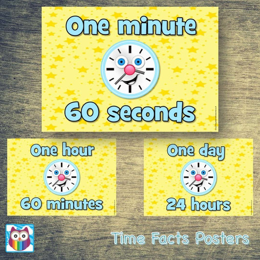 Time Facts Posters:Primary Classroom Resources