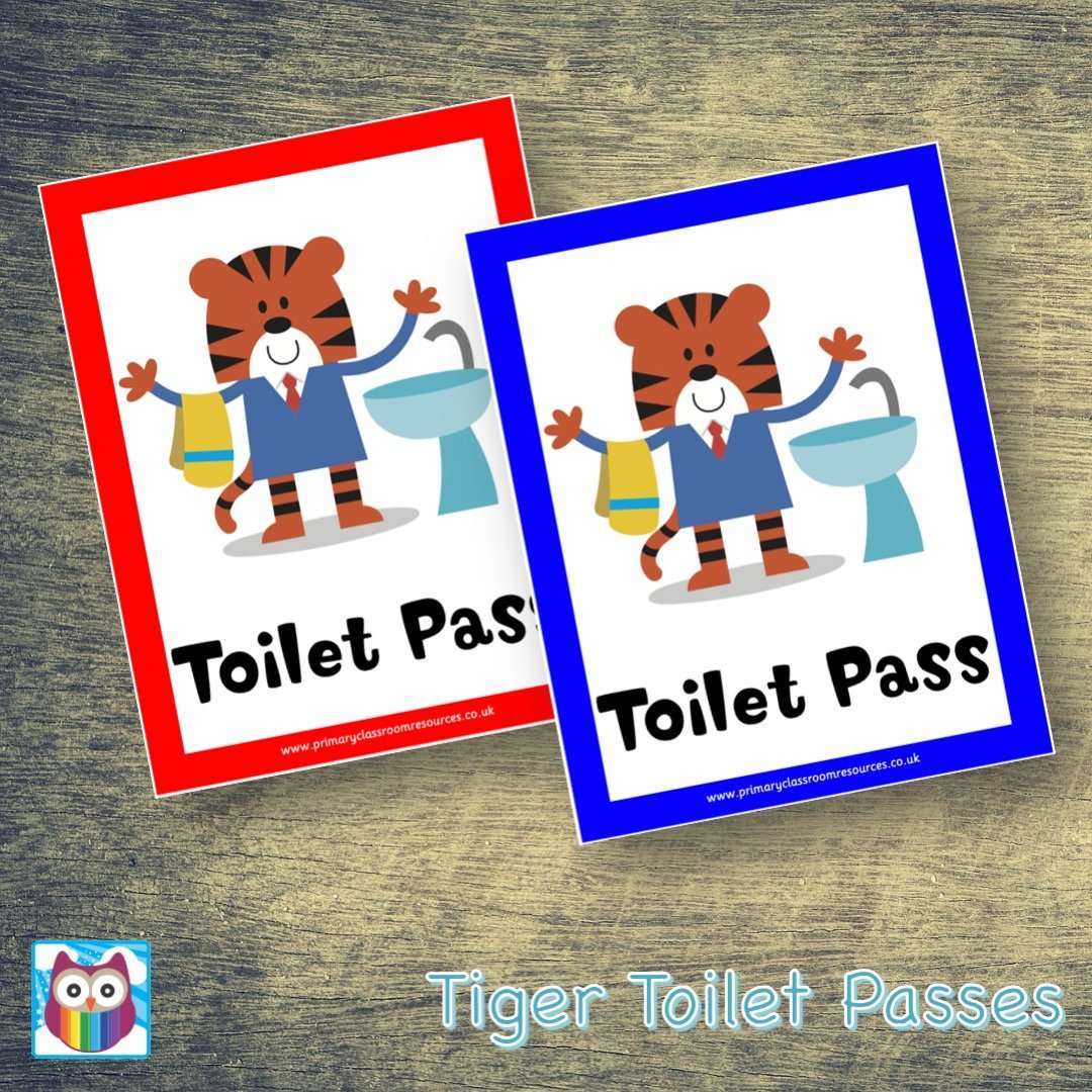 Tiger Toilet Passes:Primary Classroom Resources