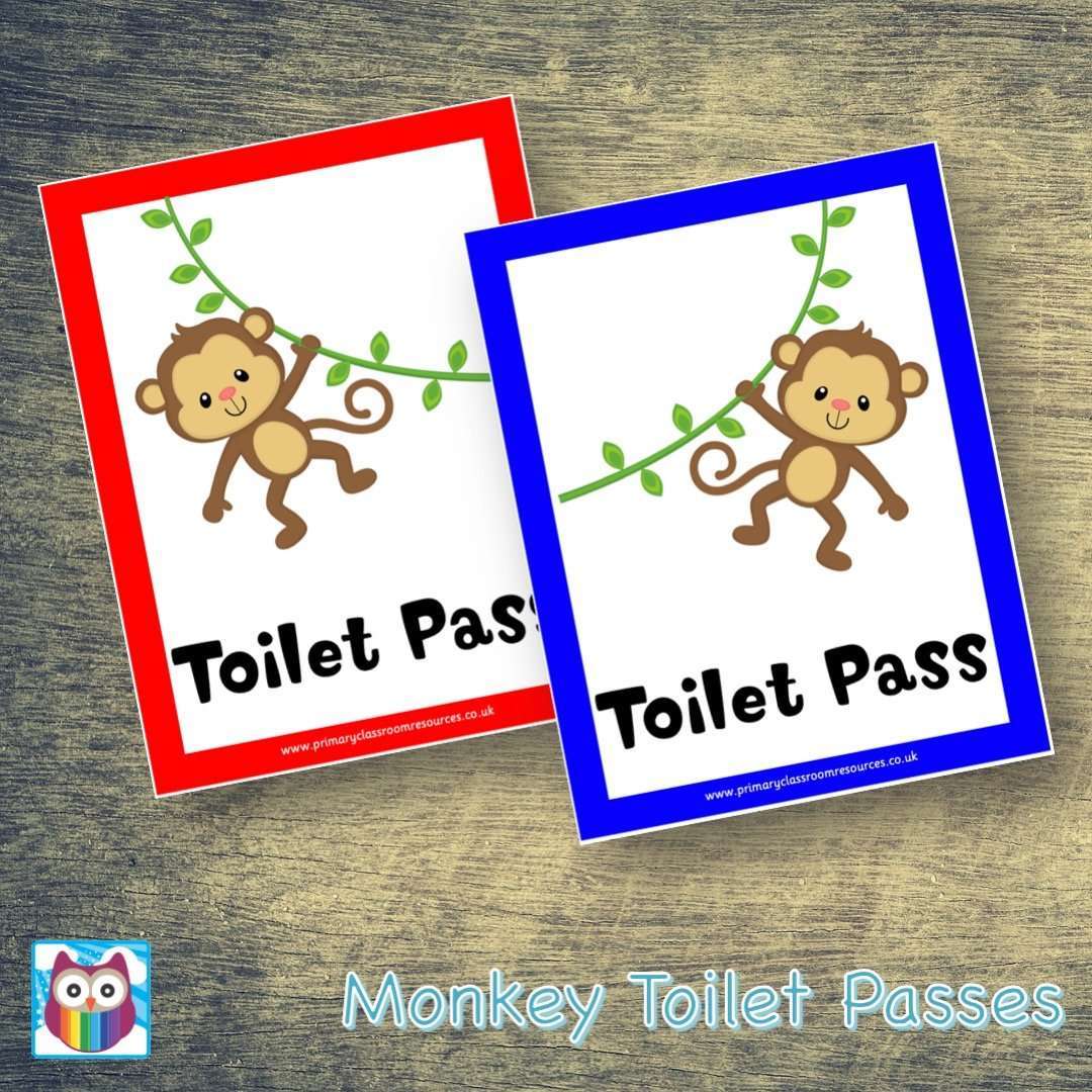 Monkey Toilet Passes:Primary Classroom Resources