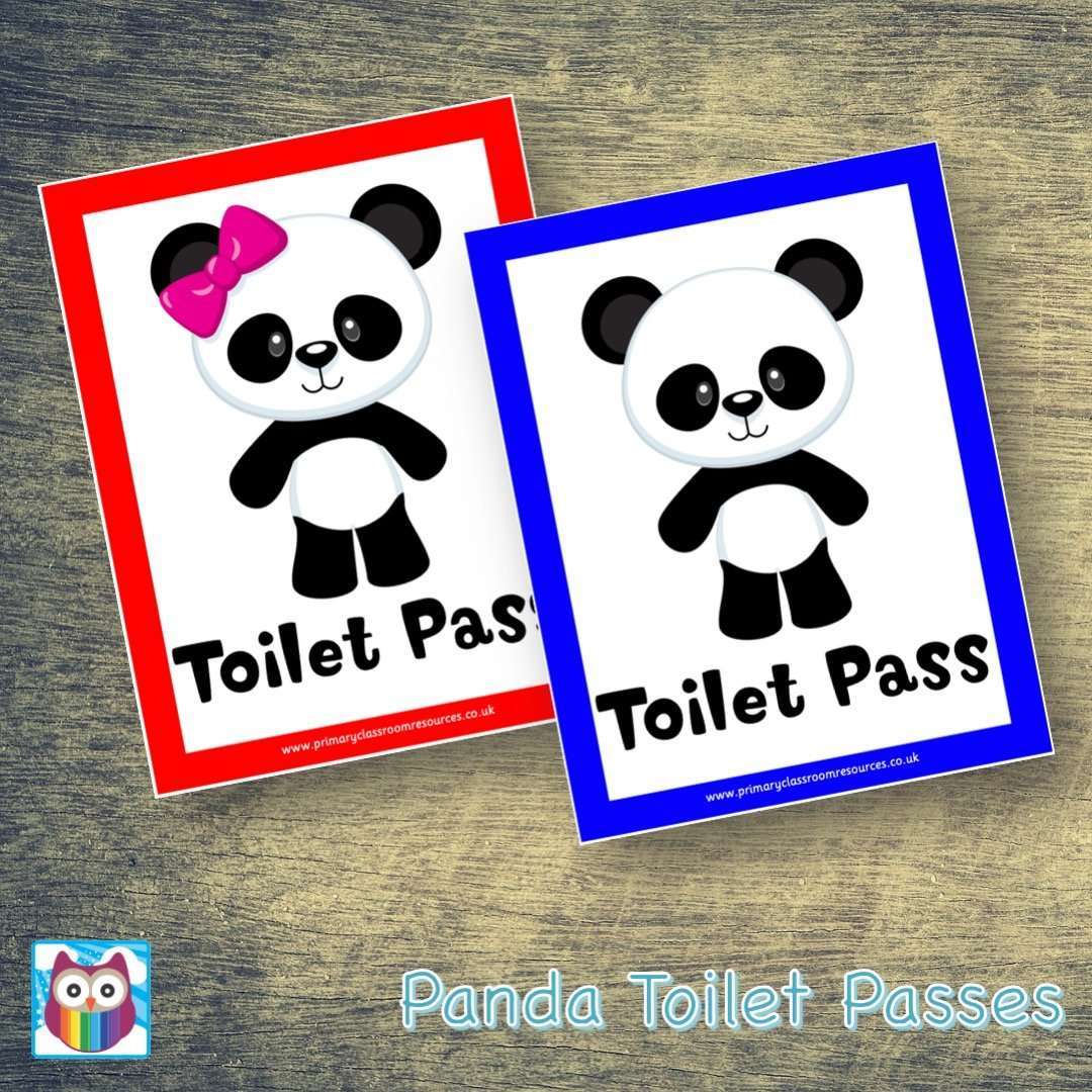 Panda Toilet Passes:Primary Classroom Resources