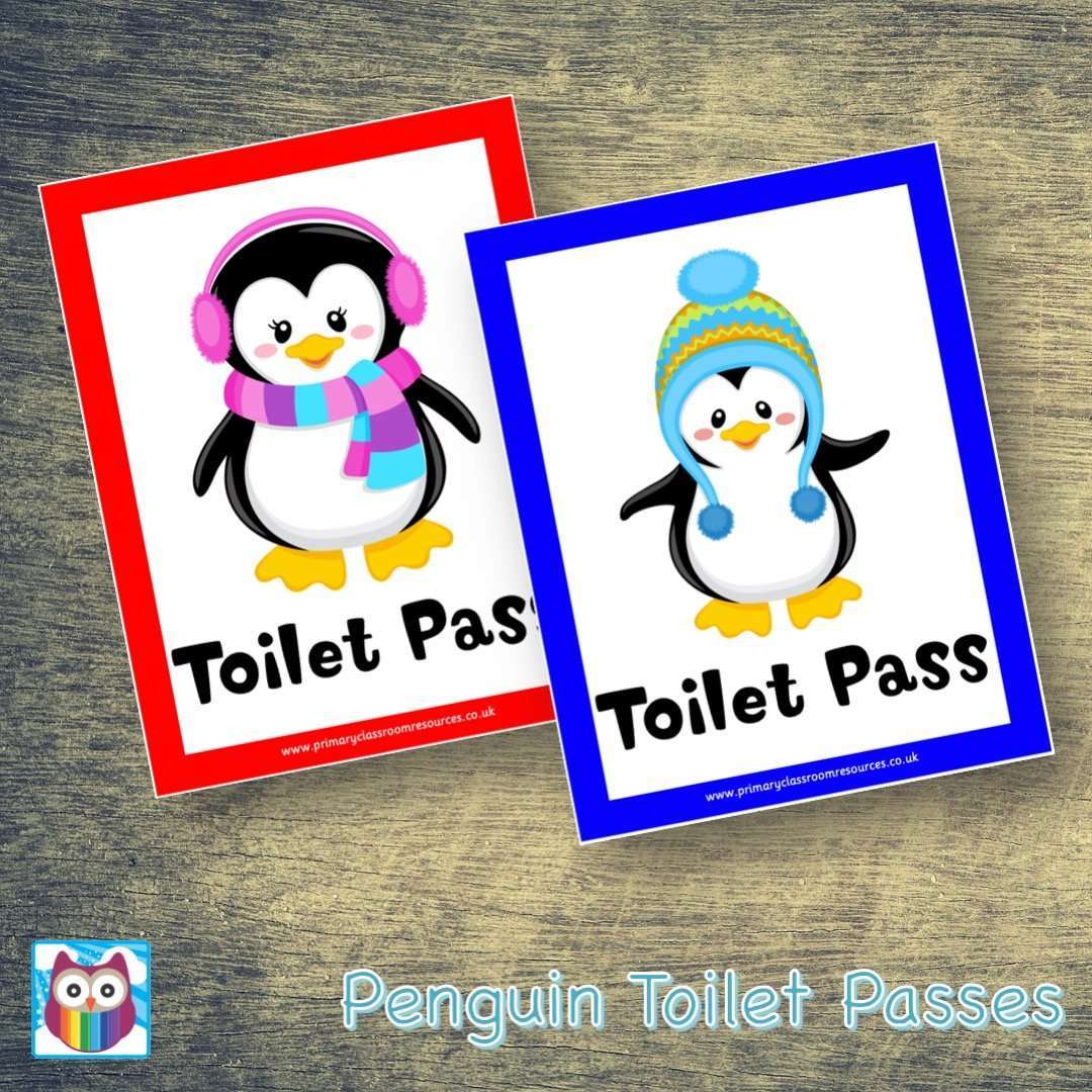 Penguin Toilet Passes:Primary Classroom Resources