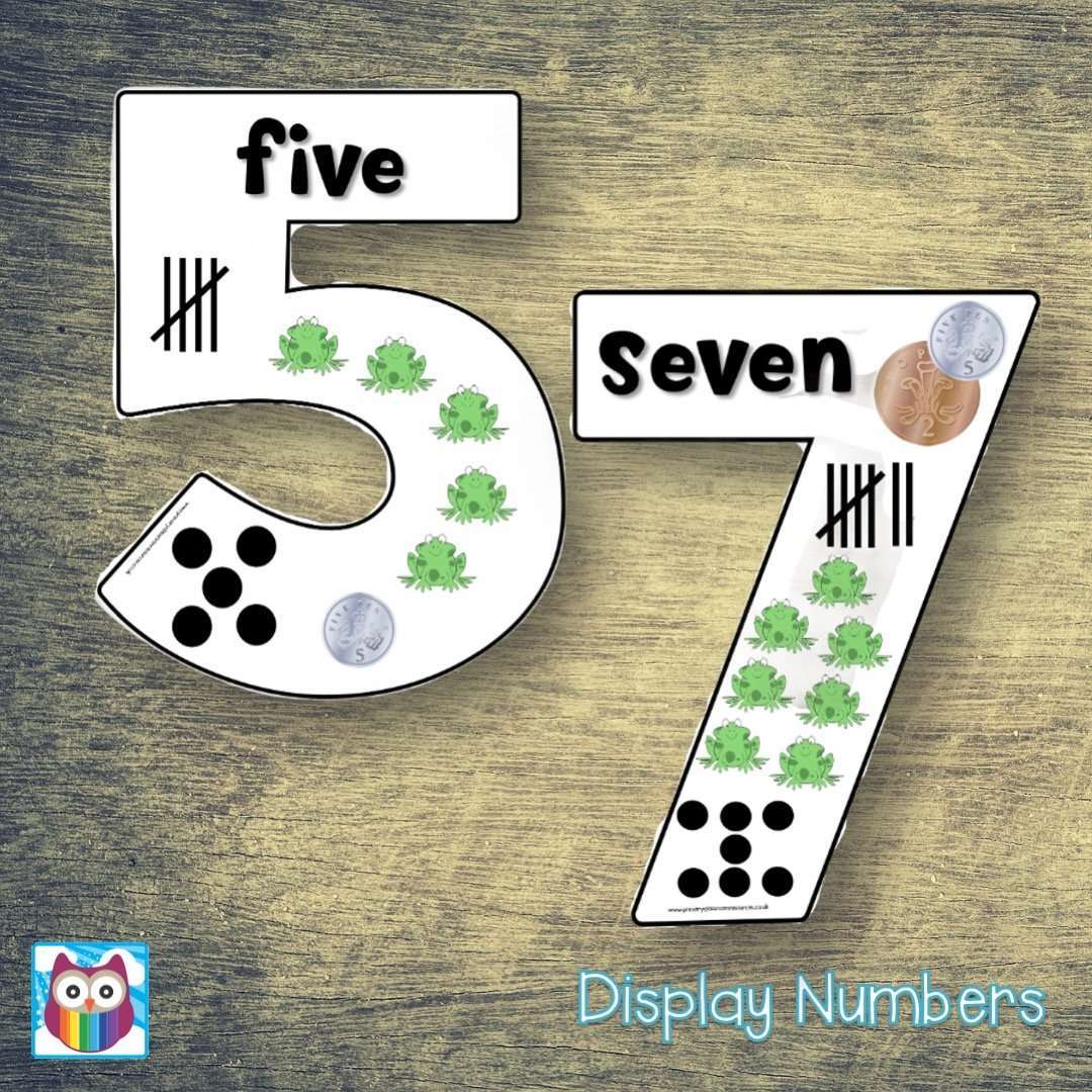 Large Display Numbers:Primary Classroom Resources