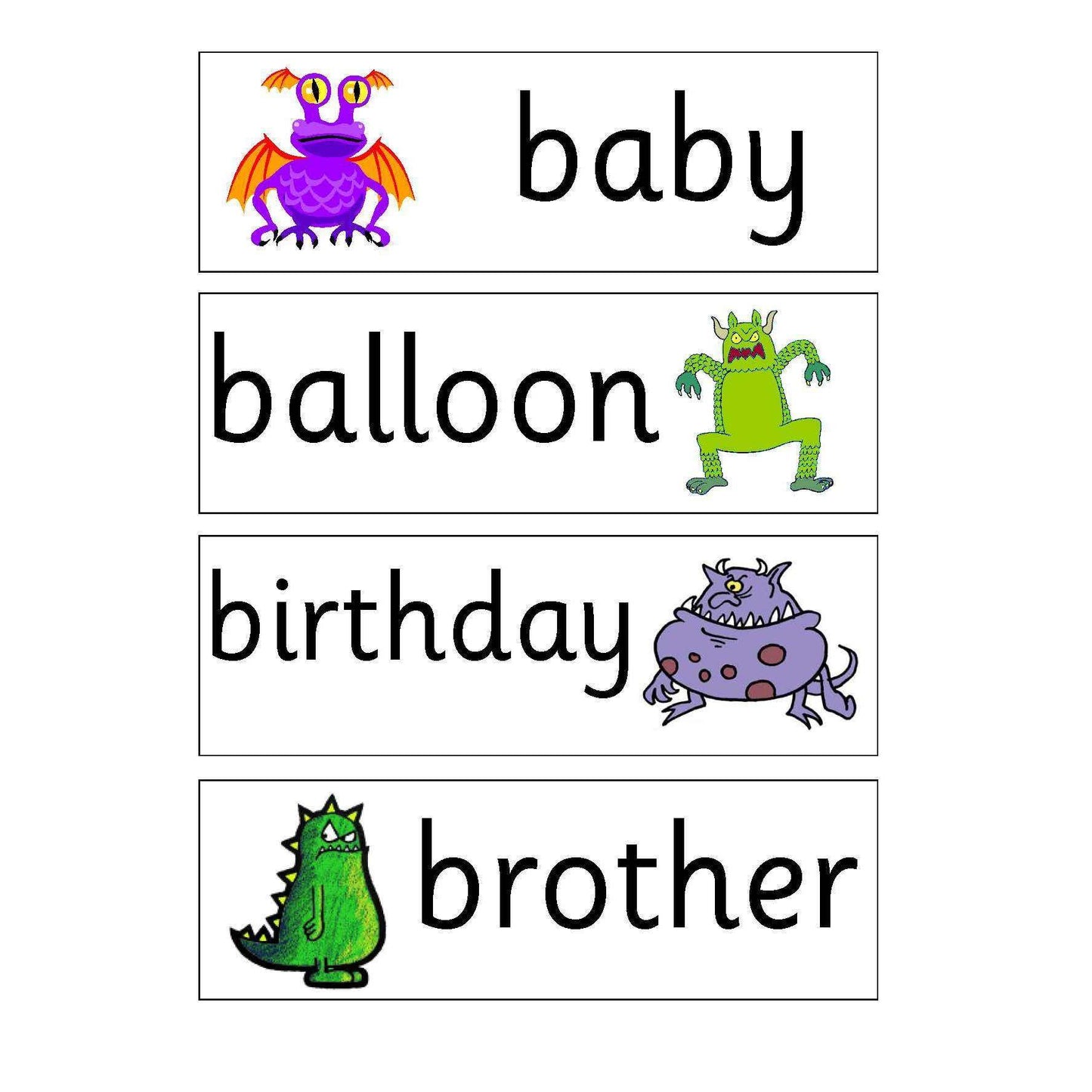 Monsters Year 5 Keywords:Primary Classroom Resources