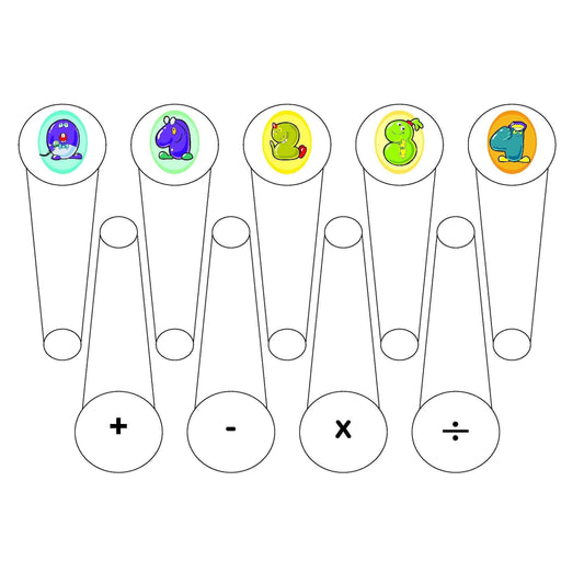 Number Characters Fan:Primary Classroom Resources