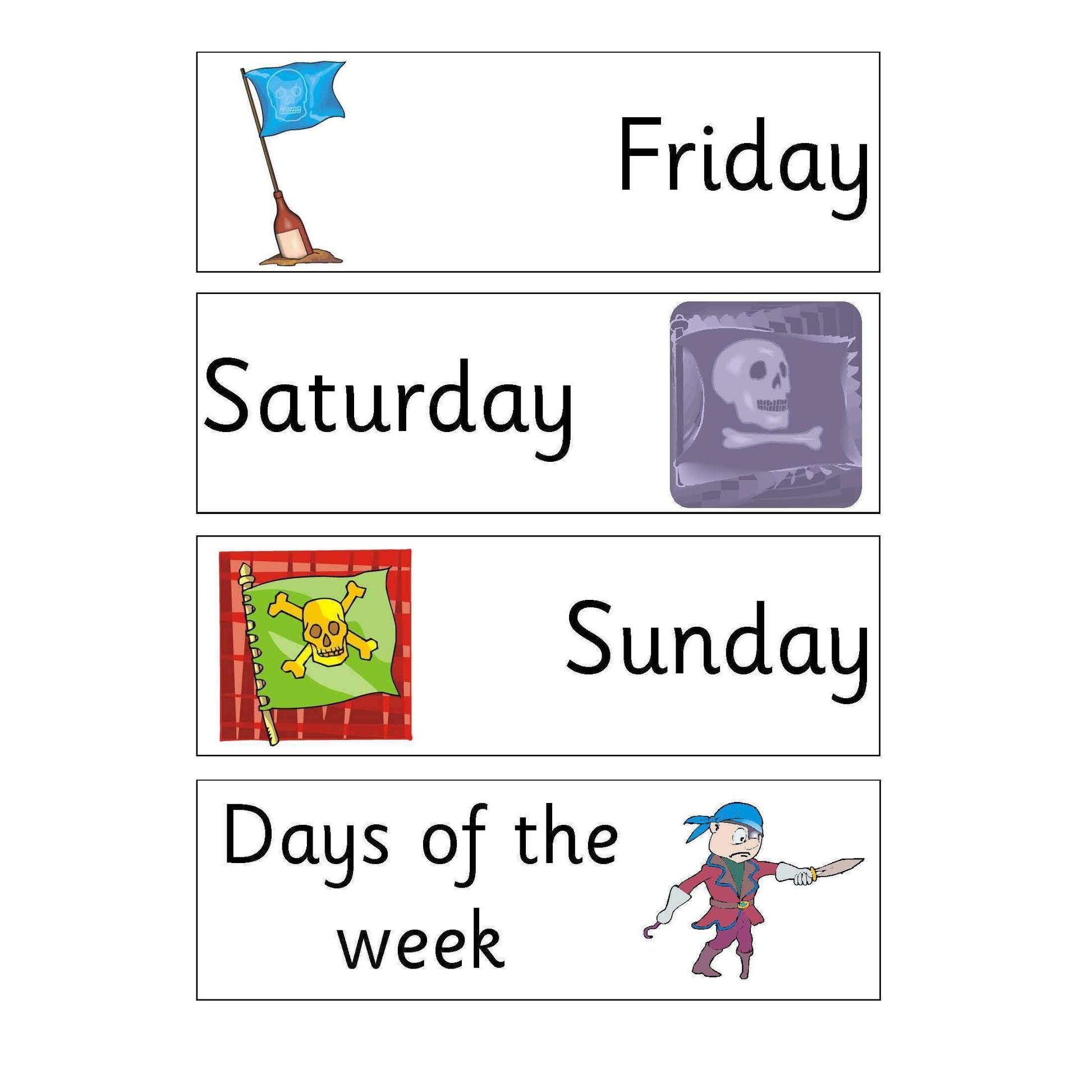 Pirates Day Months and Numbers:Primary Classroom Resources