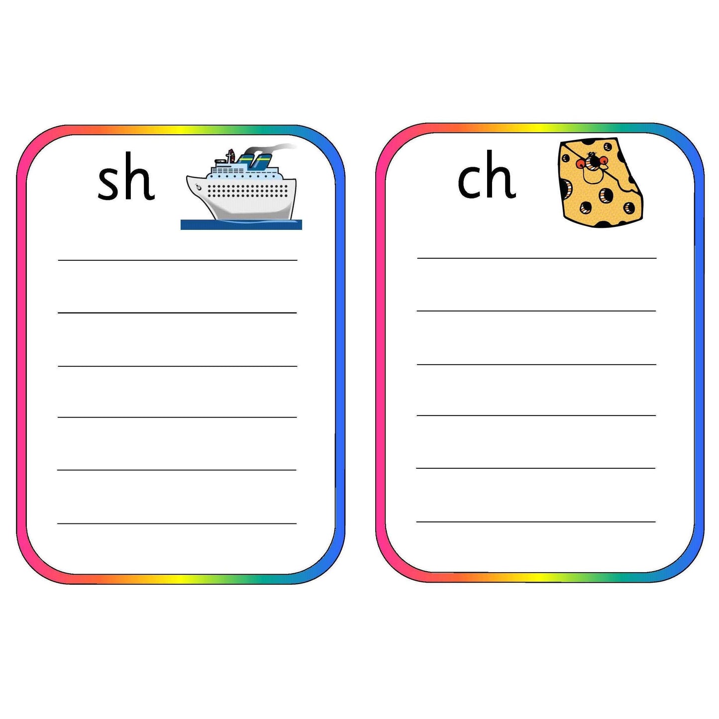 Spelling Pocket Lists Consonant Digraphs:Primary Classroom Resources