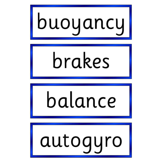 Friction Key Vocabulary Flashcards:Primary Classroom Resources