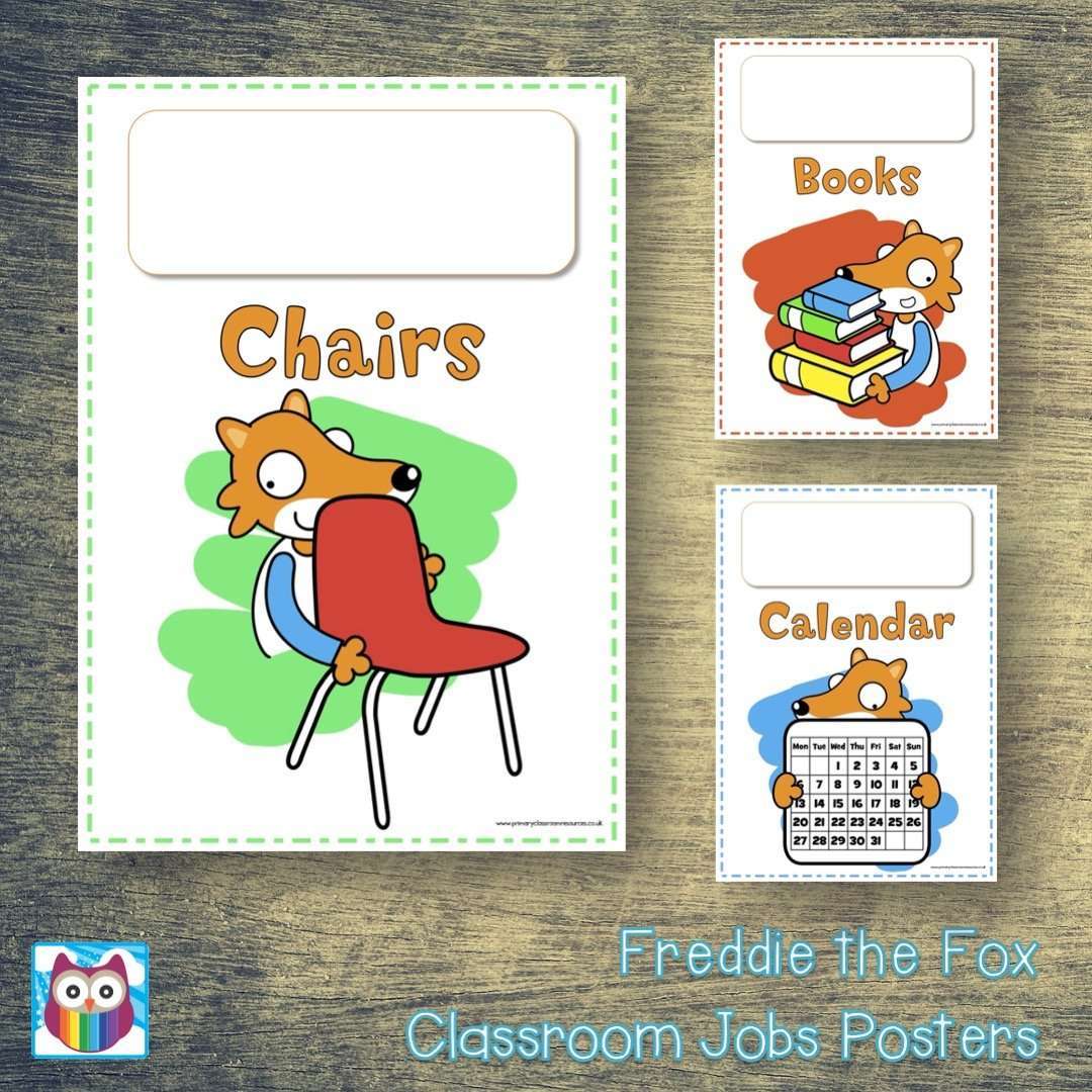 Freddie the Fox Classroom Jobs Posters:Primary Classroom Resources