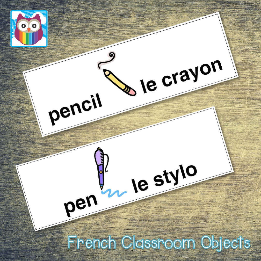 French Classroom Objects:Primary Classroom Resources