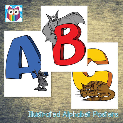 Illustrated Alphabet Posters:Primary Classroom Resources