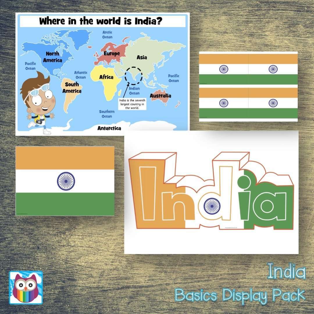 India Basics Display Pack:Primary Classroom Resources