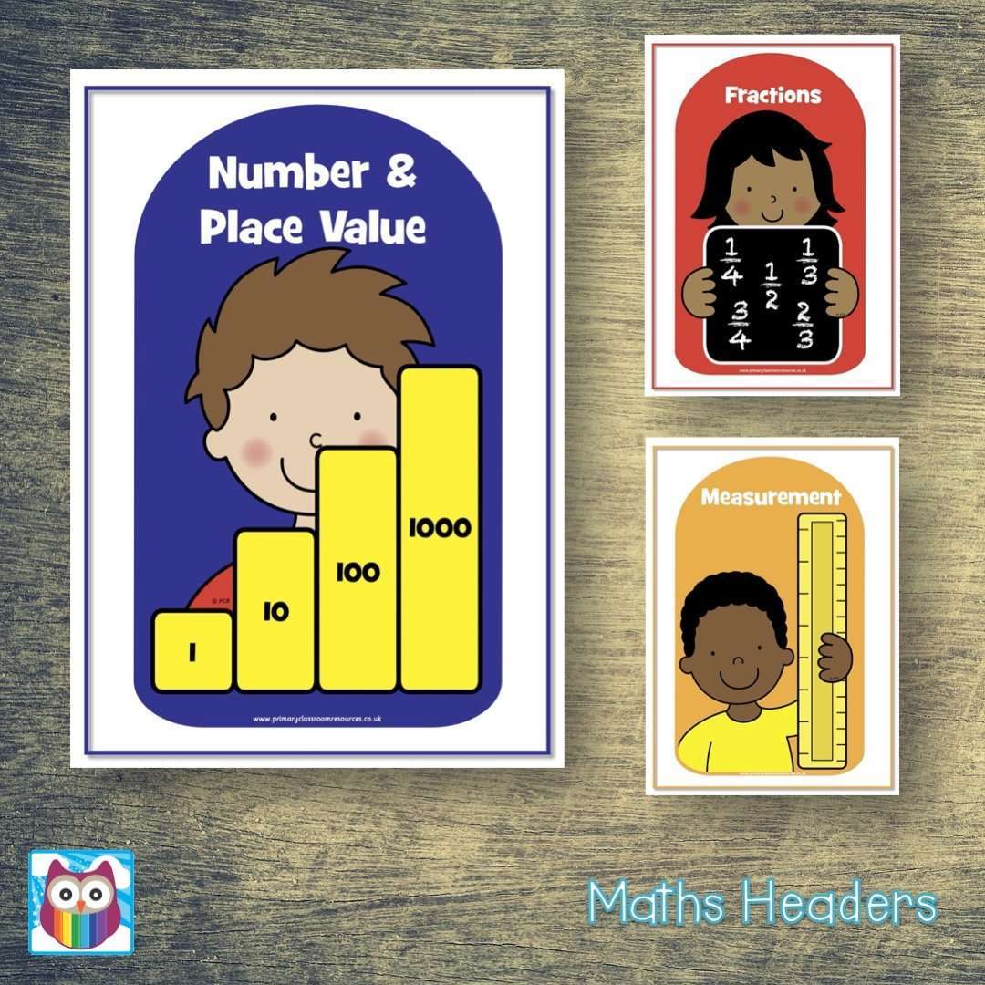 Maths Headers:Primary Classroom Resources