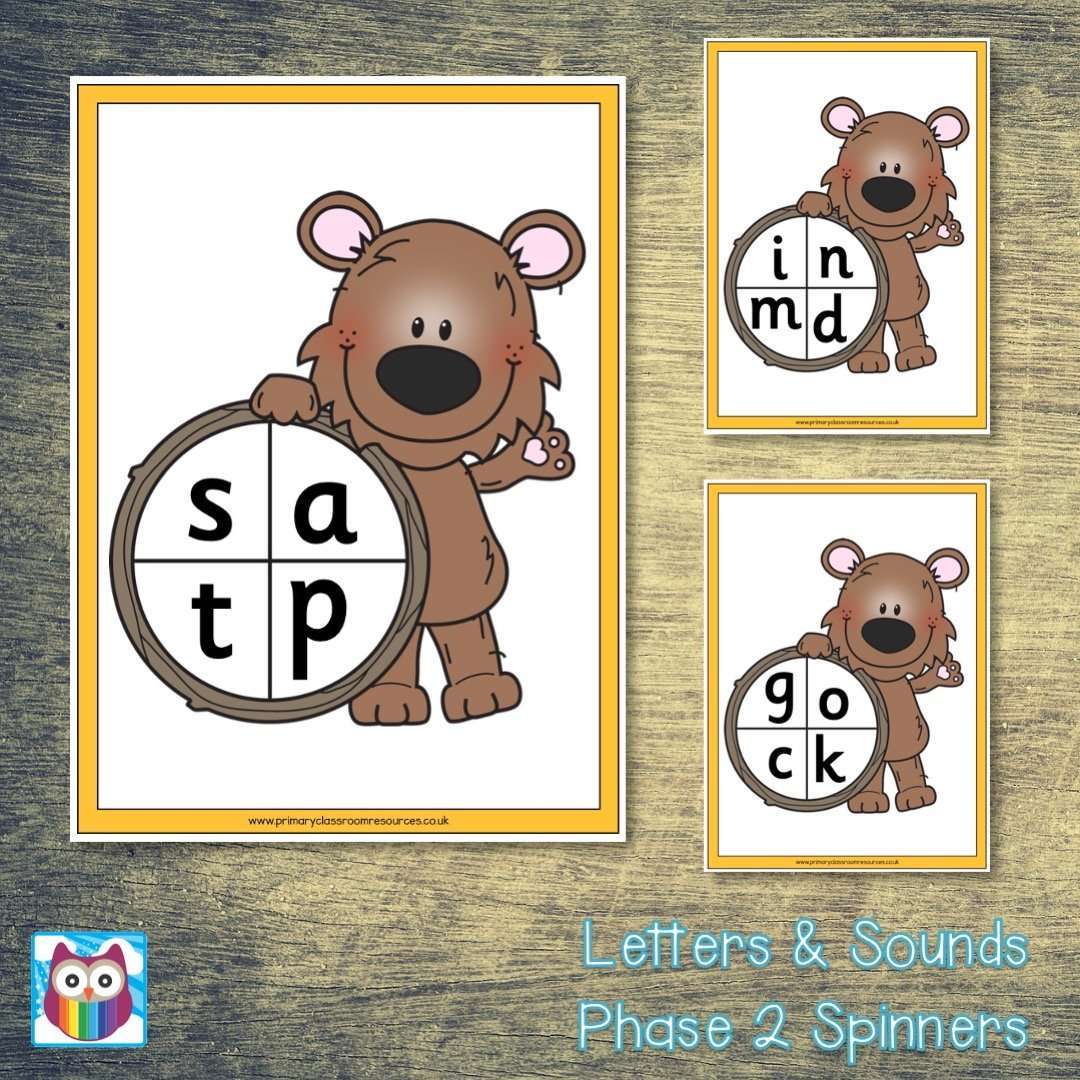 Letters and Sounds Phase 2 Spinners:Primary Classroom Resources