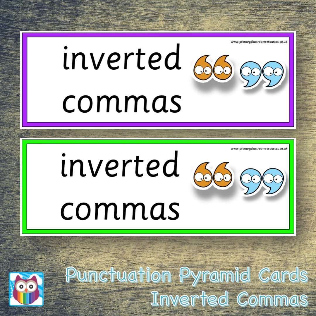 Punctuation Pyramid Cards - Inverted Commas – Primary Classroom Resources
