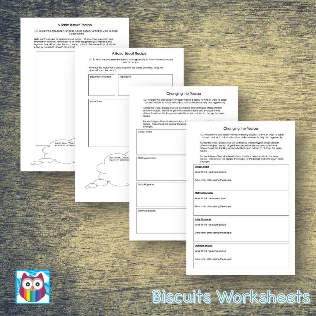 Biscuits Worksheets:Primary Classroom Resources