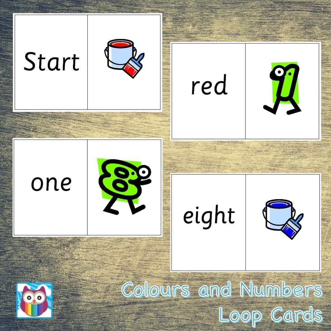 Colours and Numbers Loop Cards – Primary Classroom Resources
