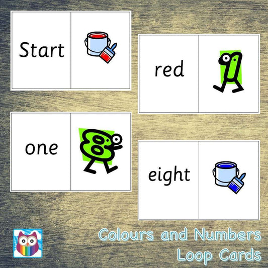 Colours and Numbers Loop Cards:Primary Classroom Resources