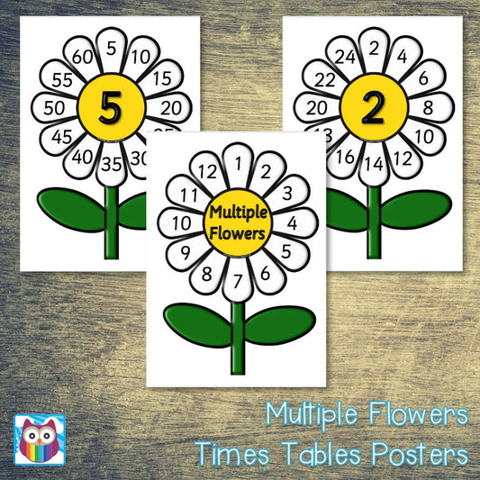 Multiple Flowers - Times Tables Posters:Primary Classroom Resources
