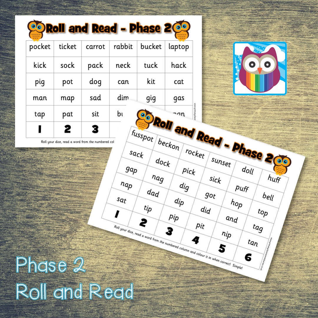 Roll and Read Game - Letters and Sounds Phase 2 Words – Primary ...