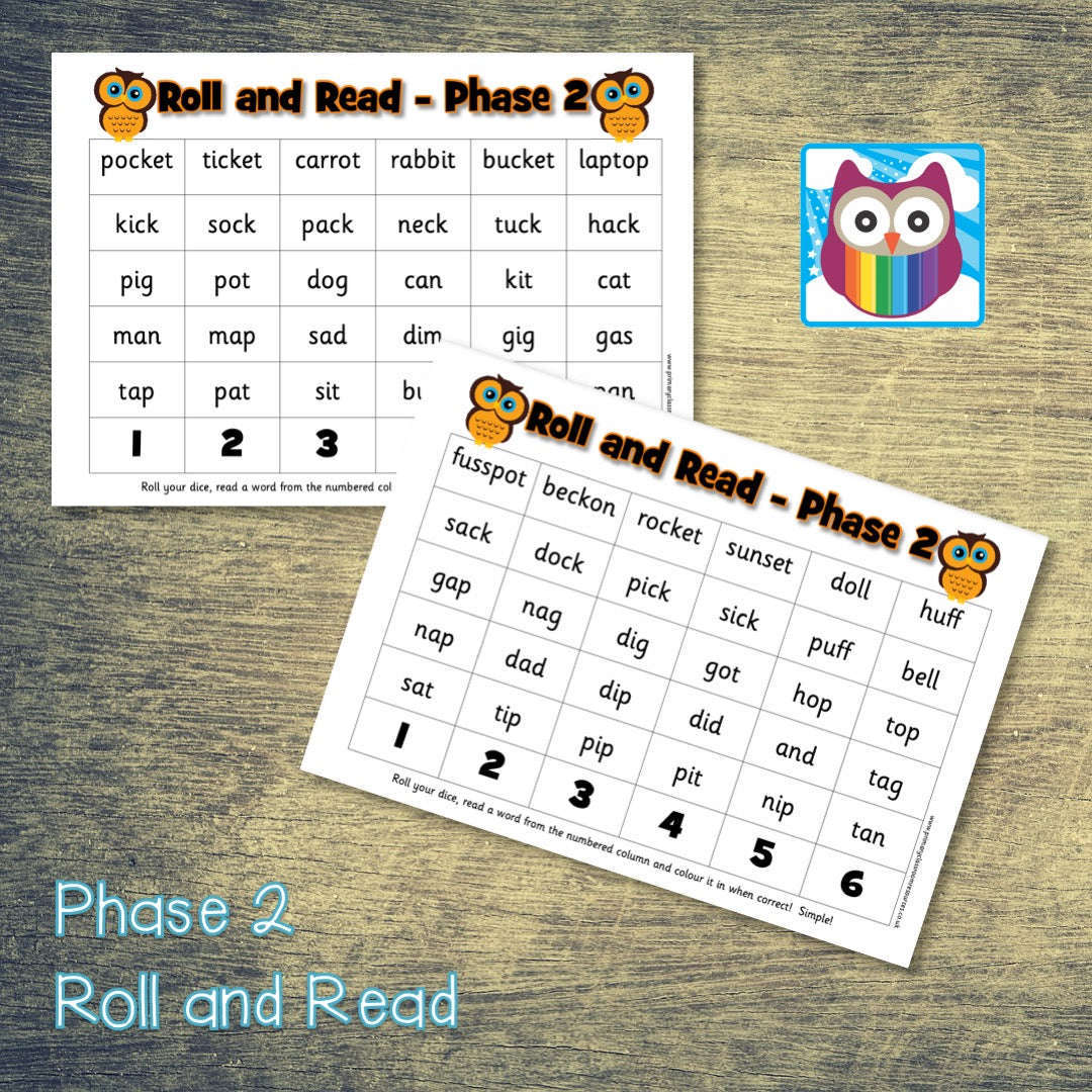 Roll and Read Game -  Letters and Sounds Phase 2 Words:Primary Classroom Resources