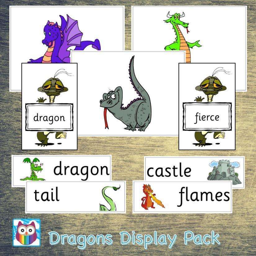 Dragon Flash Card.pdf Dragons Display Pack – Primary Classroom Resources